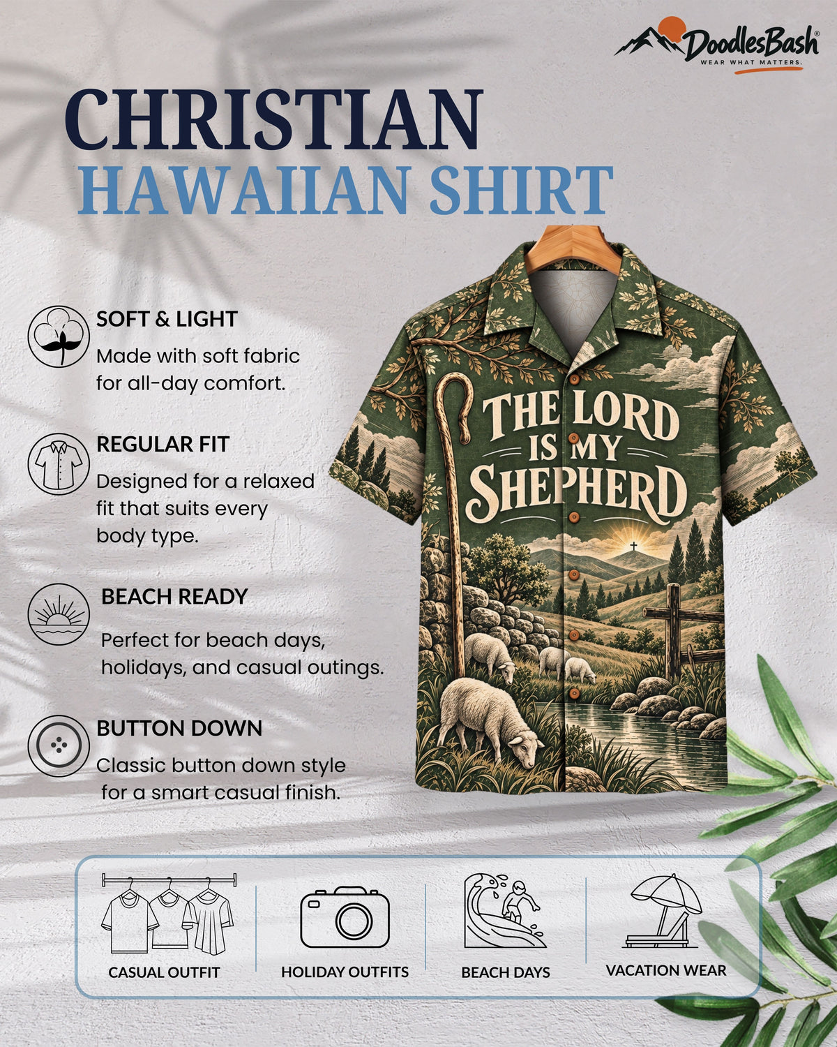 The Lord Is My Shepherd Hawaiian Shirt