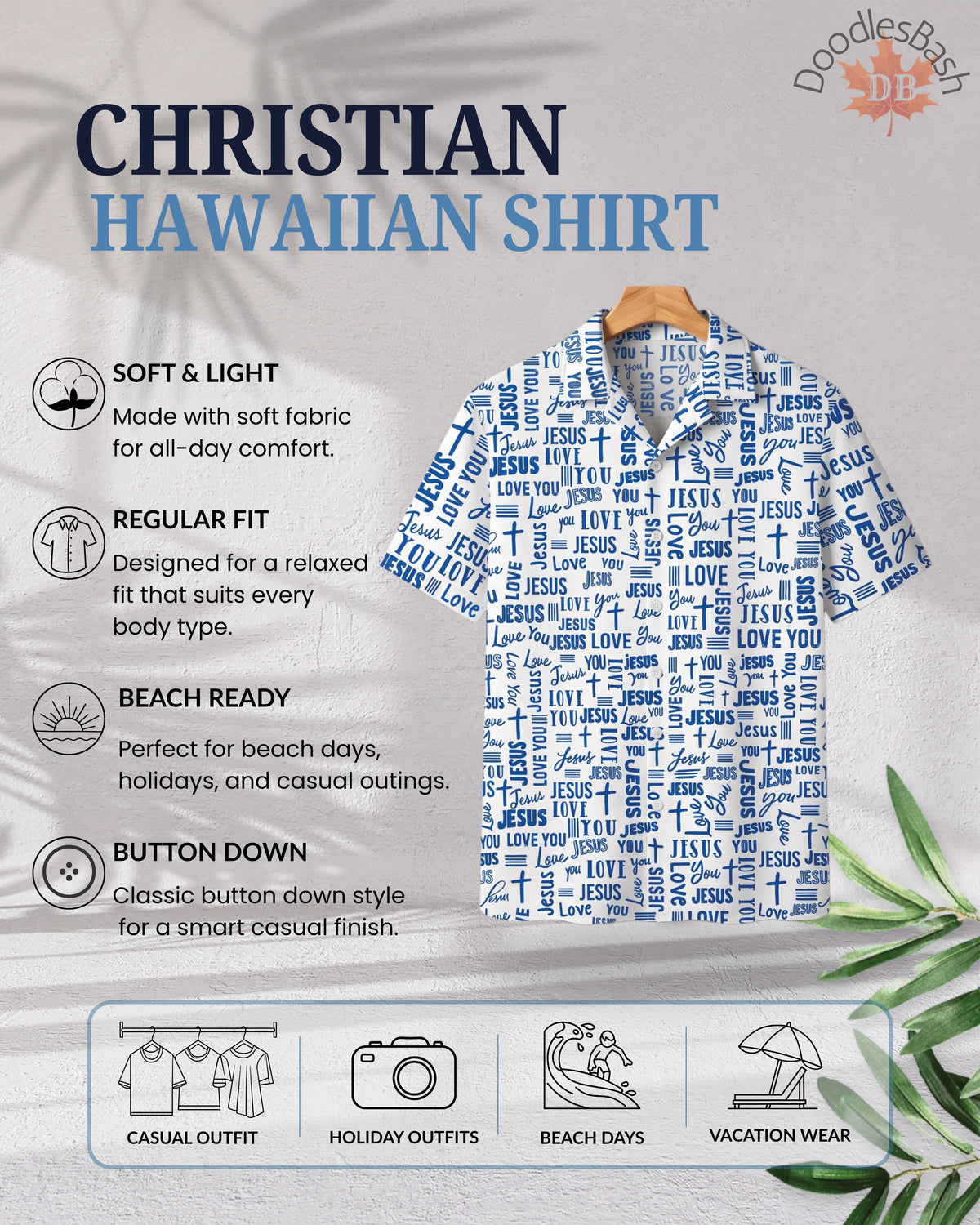 Jesus Love You All-Over Print Christian Hawaiian Shirt