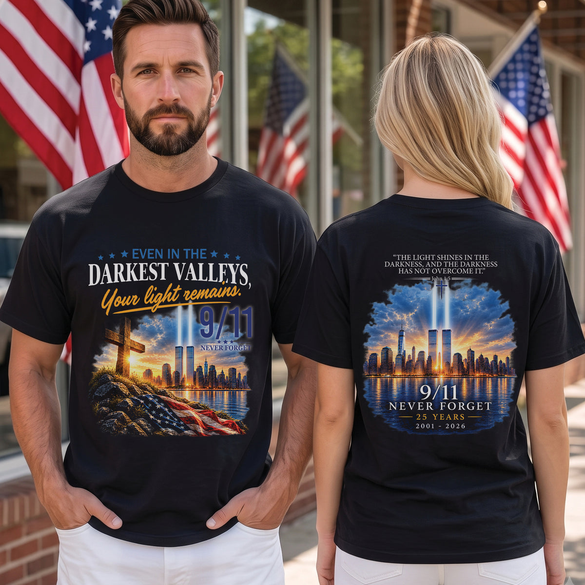 9/11 25th Anniversary Christian Shirt, Never Forget September 11 Shirt