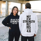 Not By My Strength But His Christian Shirt, Zechariah 4:6 Bible Verse Tee