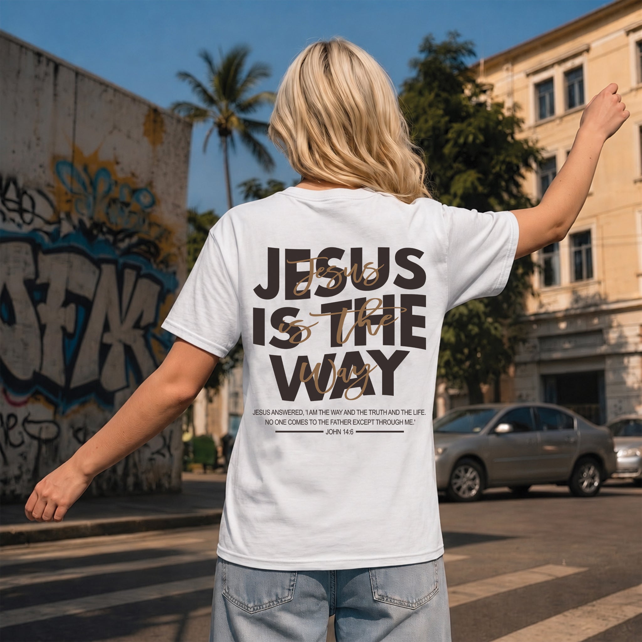 Jesus Is The Way Christian Shirt, John 14:6 Bible Verse Hoodie