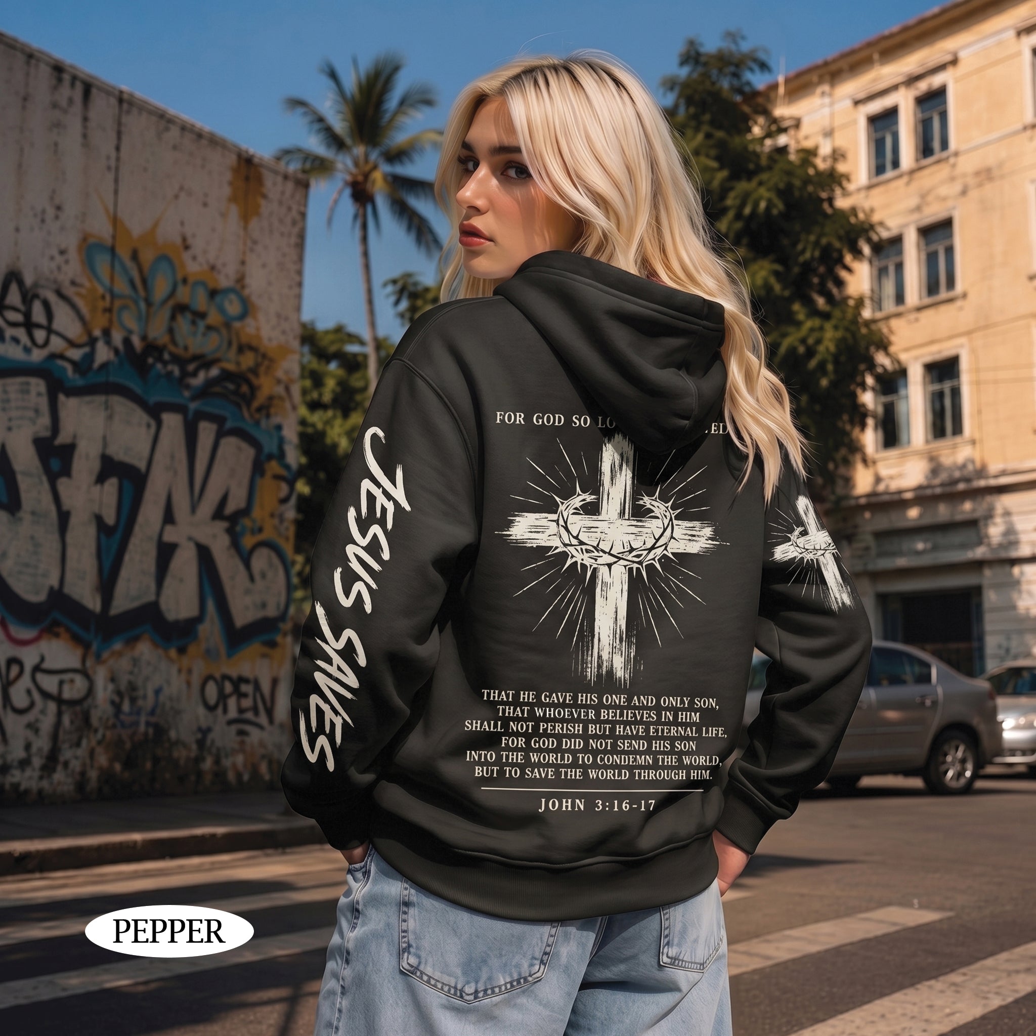 Good News Jesus Saves T-Shirt, Christian Bible Verse Hoodie