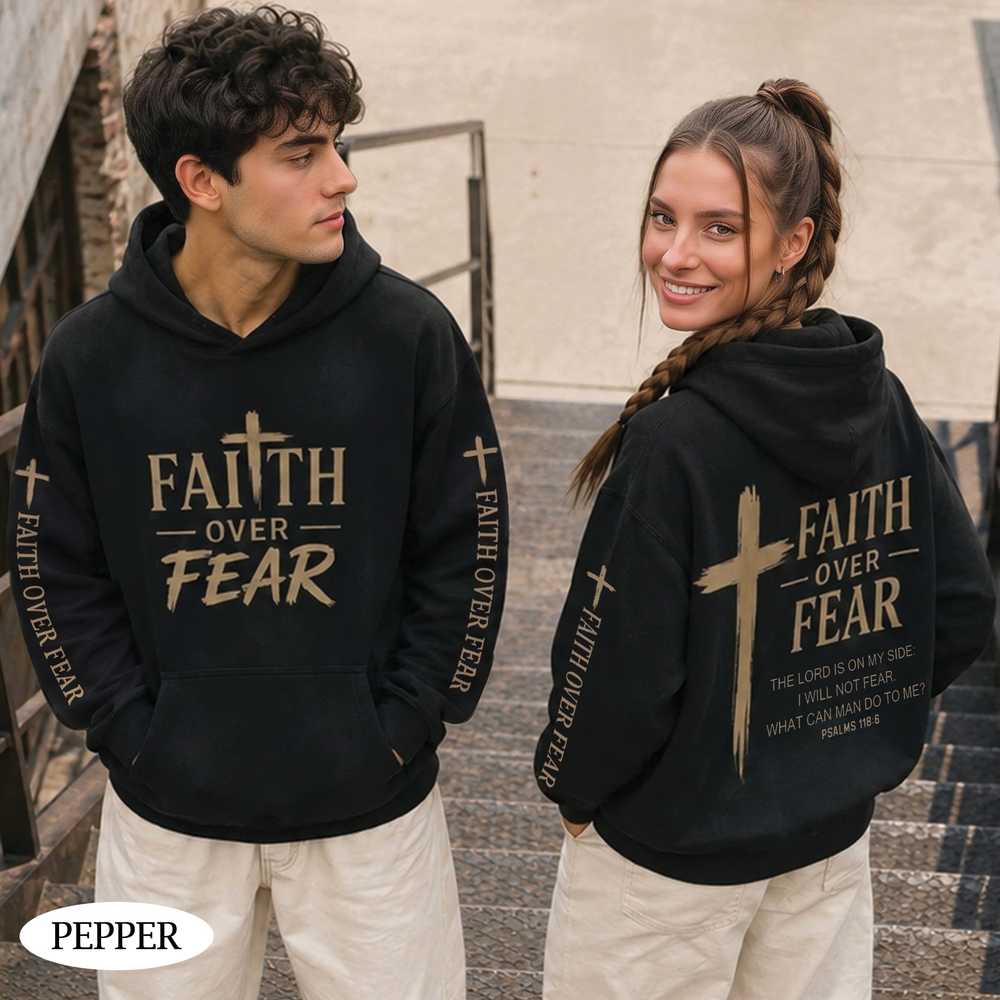 Faith Over Fear Psalms 118:6 Christian Shirt & Hoodie