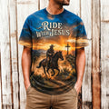 3D Printed Horse Unisex T-Shirt, Ride with Jesus Shirt