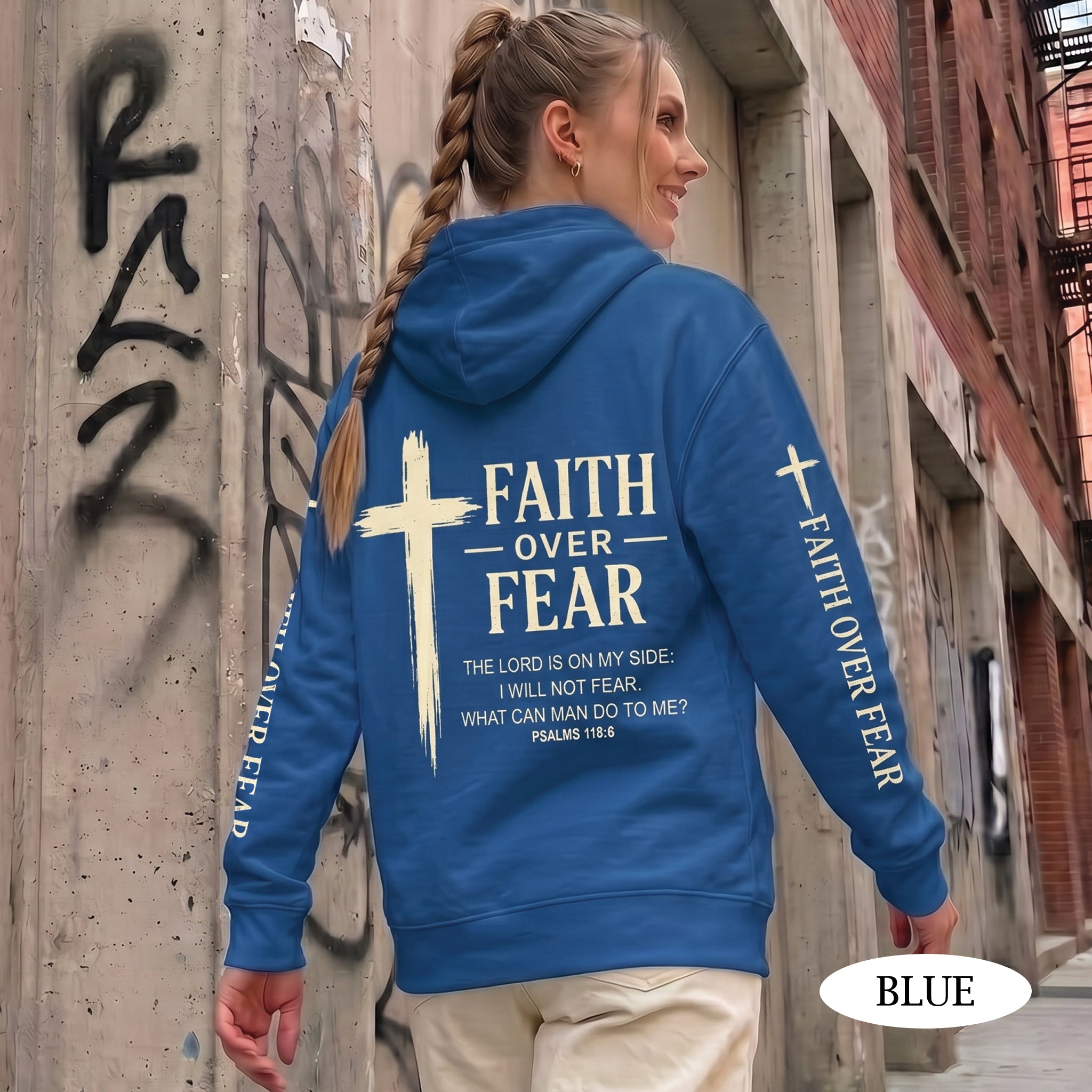 Faith Over Fear Psalms 118:6 Christian Shirt & Hoodie