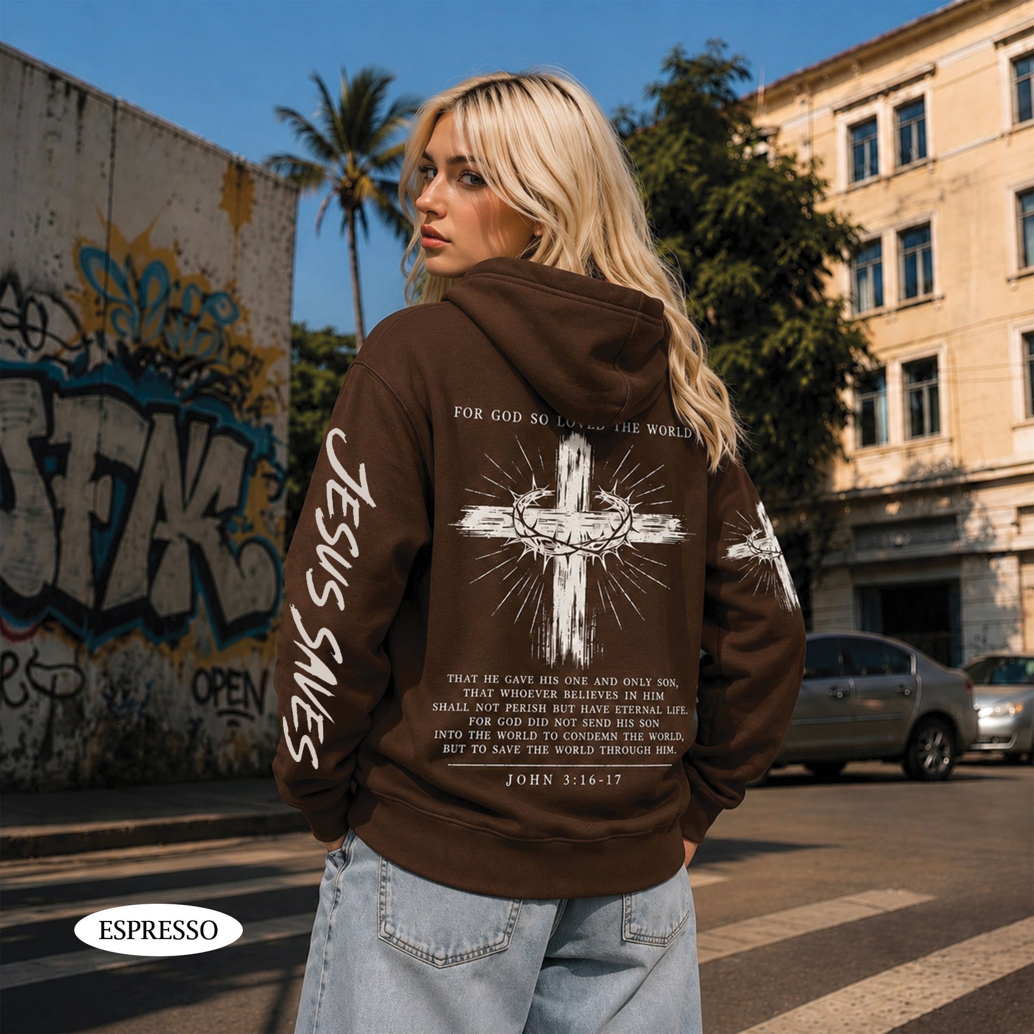 Good News Jesus Saves T-Shirt, Christian Bible Verse Hoodie