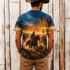 3D Printed Horse Unisex T-Shirt, Ride with Jesus Shirt