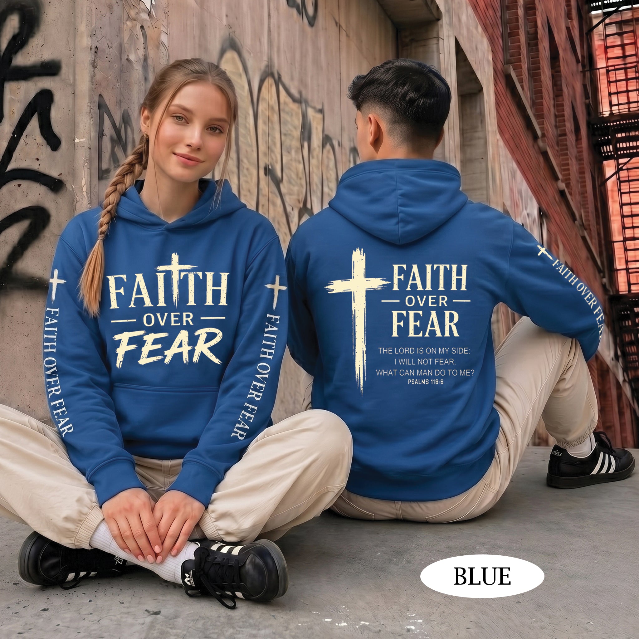 Faith Over Fear Psalms 118:6 Christian Shirt & Hoodie
