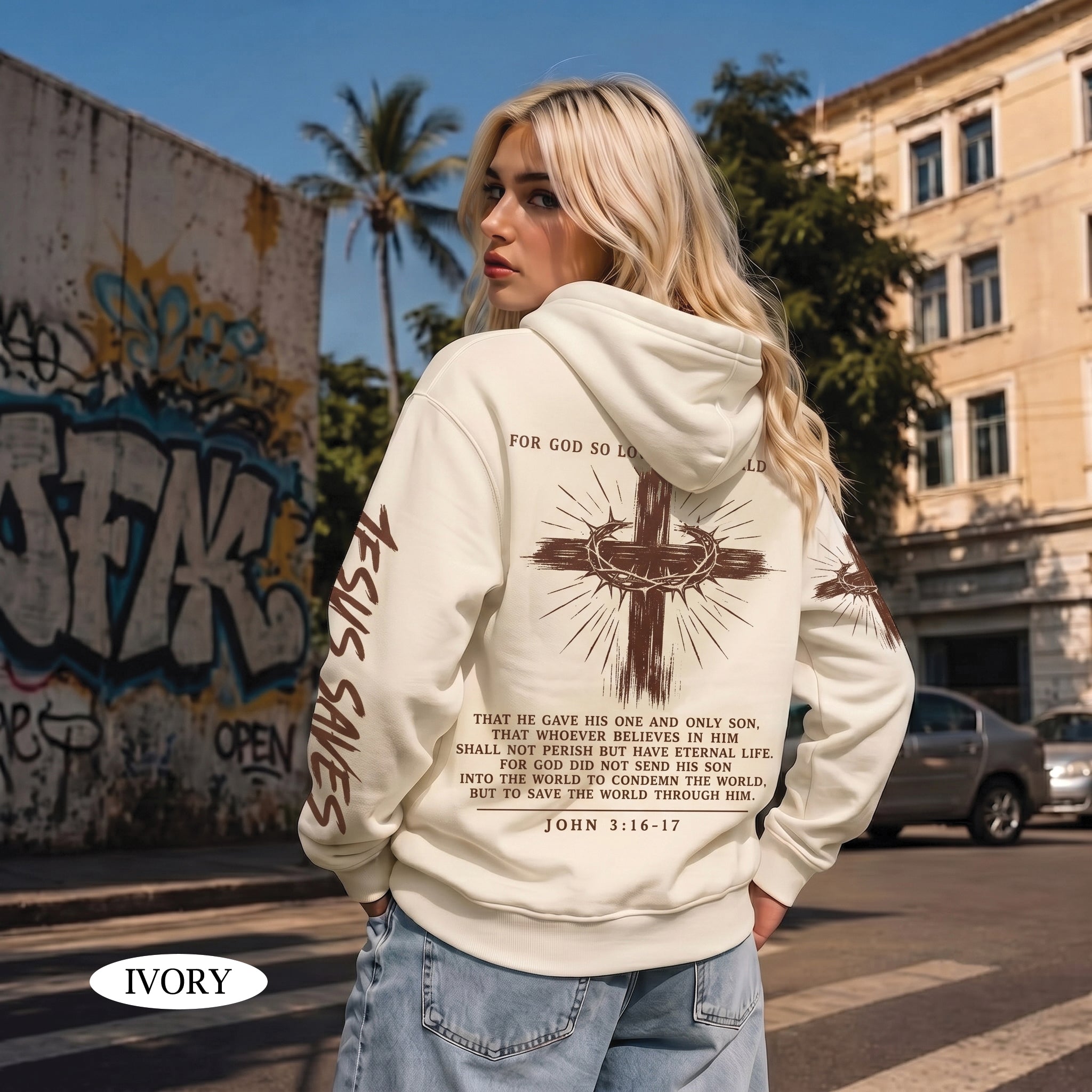 Good News Jesus Saves T-Shirt, Christian Bible Verse Hoodie