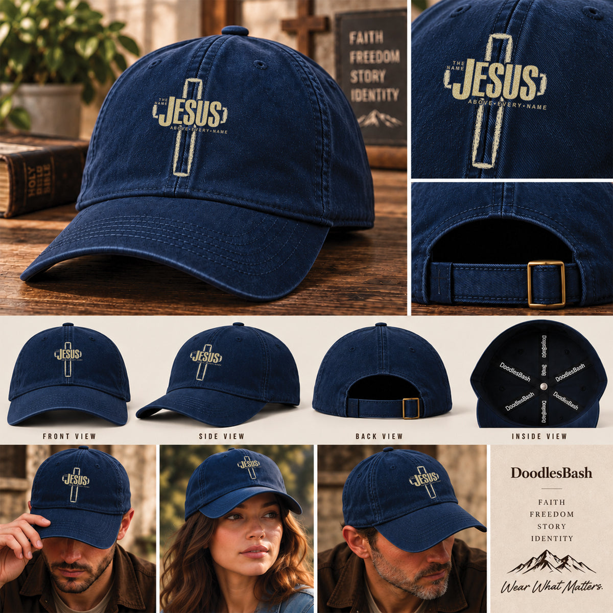 Jesus Above Every Name Christian Baseball Cap