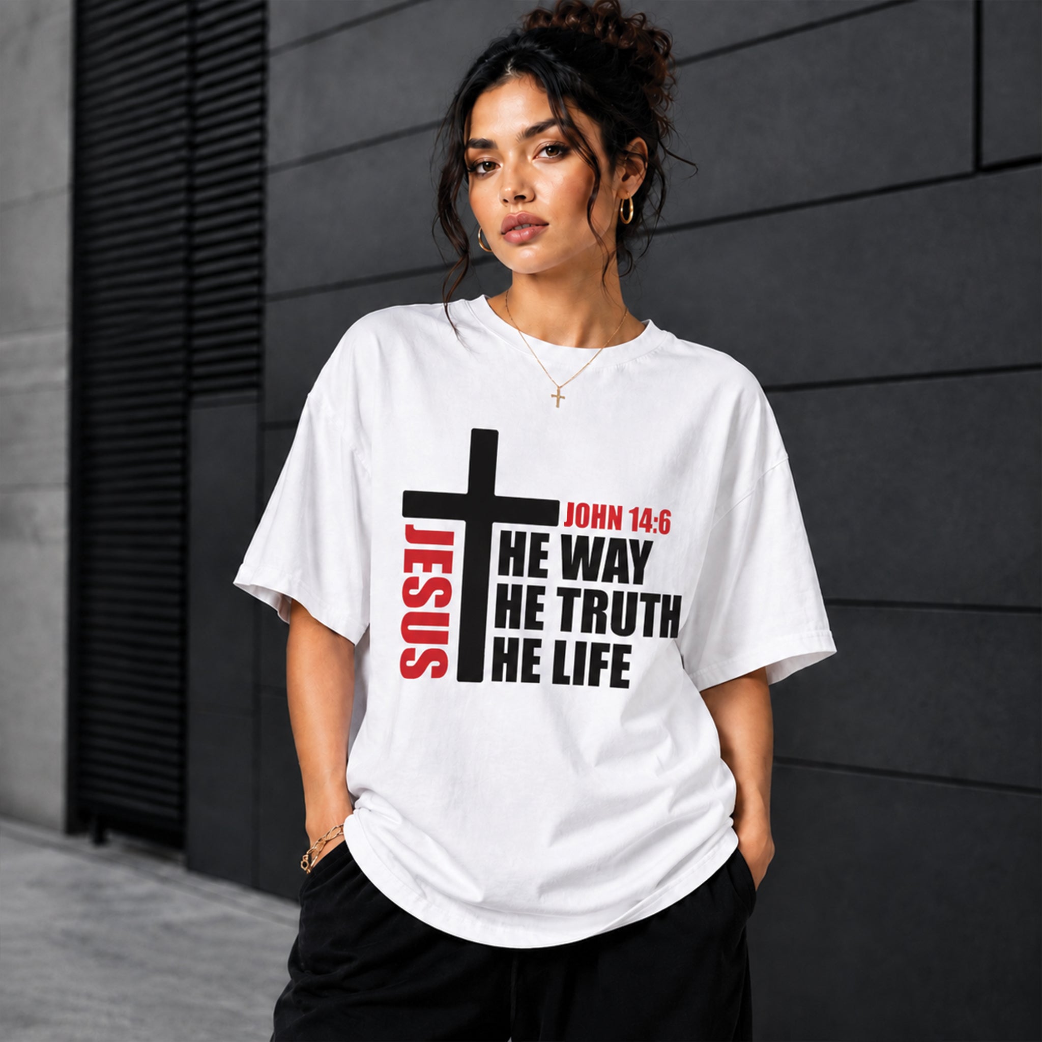 Jesus The Way The Truth The Life T-Shirt, Christian Bible Verse Tee