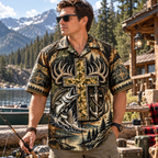 Faith Does Not Make Things Easy Luke 1:37 Christian Fishing Hawaiian Shirt