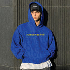 Jesus Loves You Unisex Hoodie, Blue & Yellow Faith-Based Streetwear