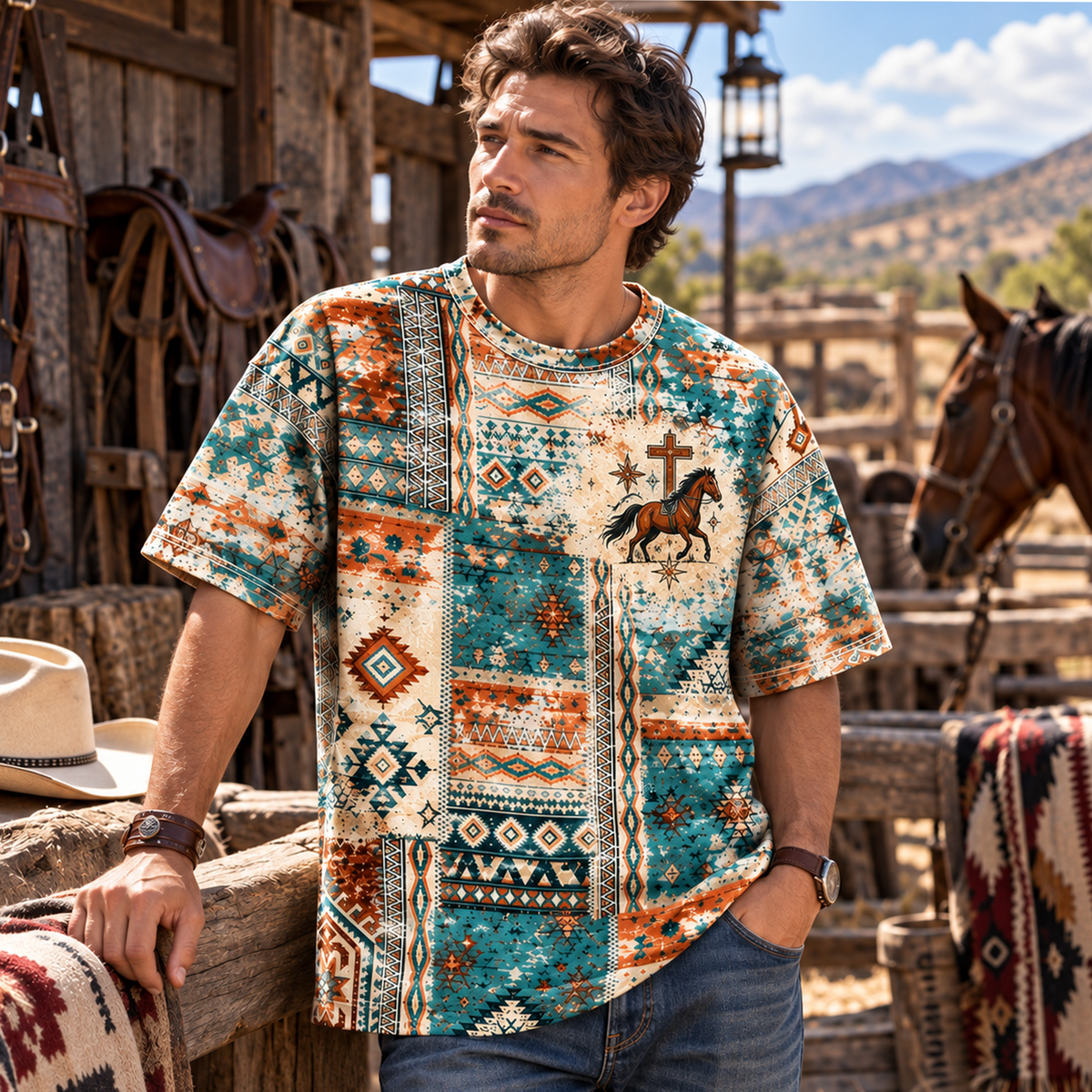 Faith Is Daring The Soul Christian Horse Western All Over Print Shirt