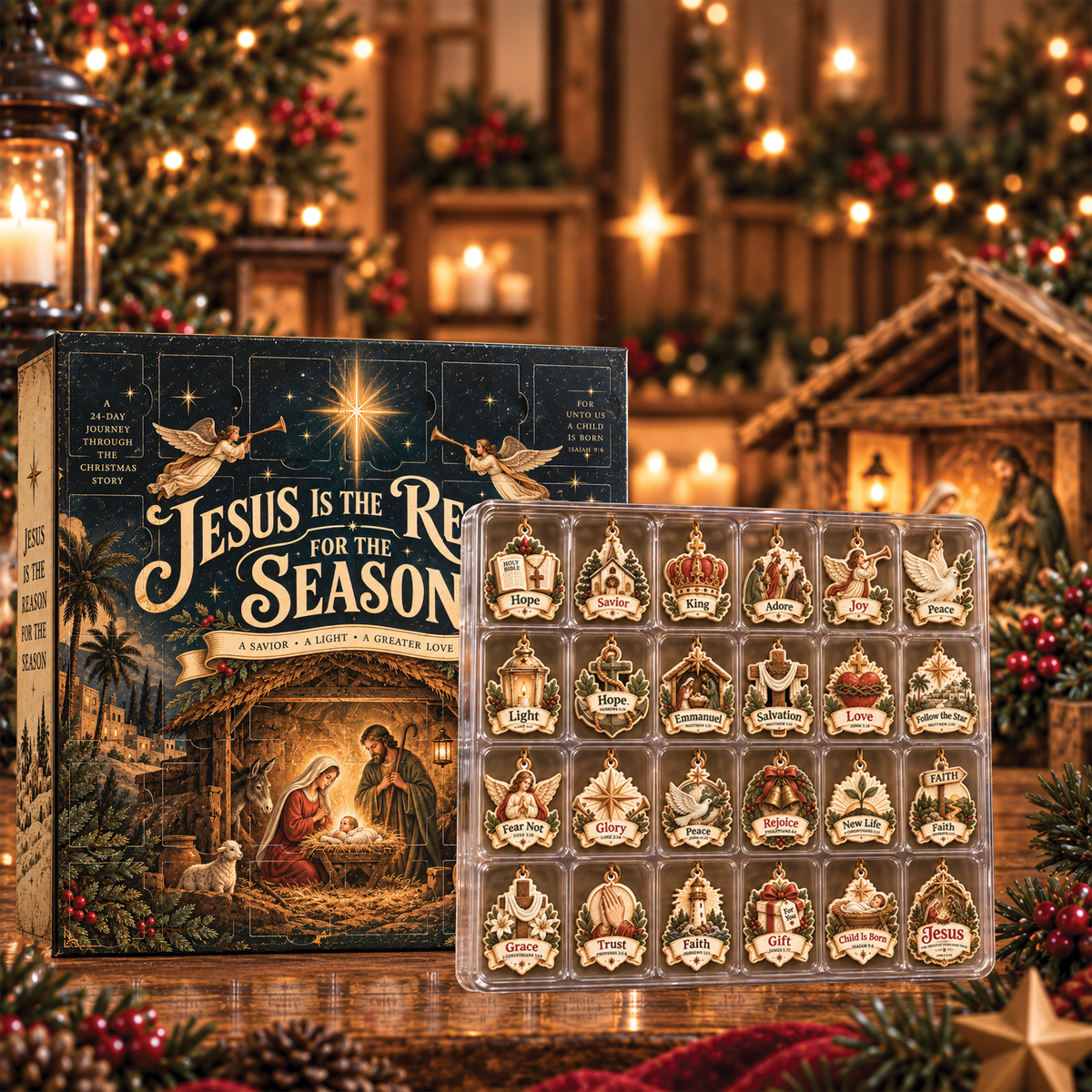 Christian Advent Calendar 2026, 24-Day Christmas Countdown Gift