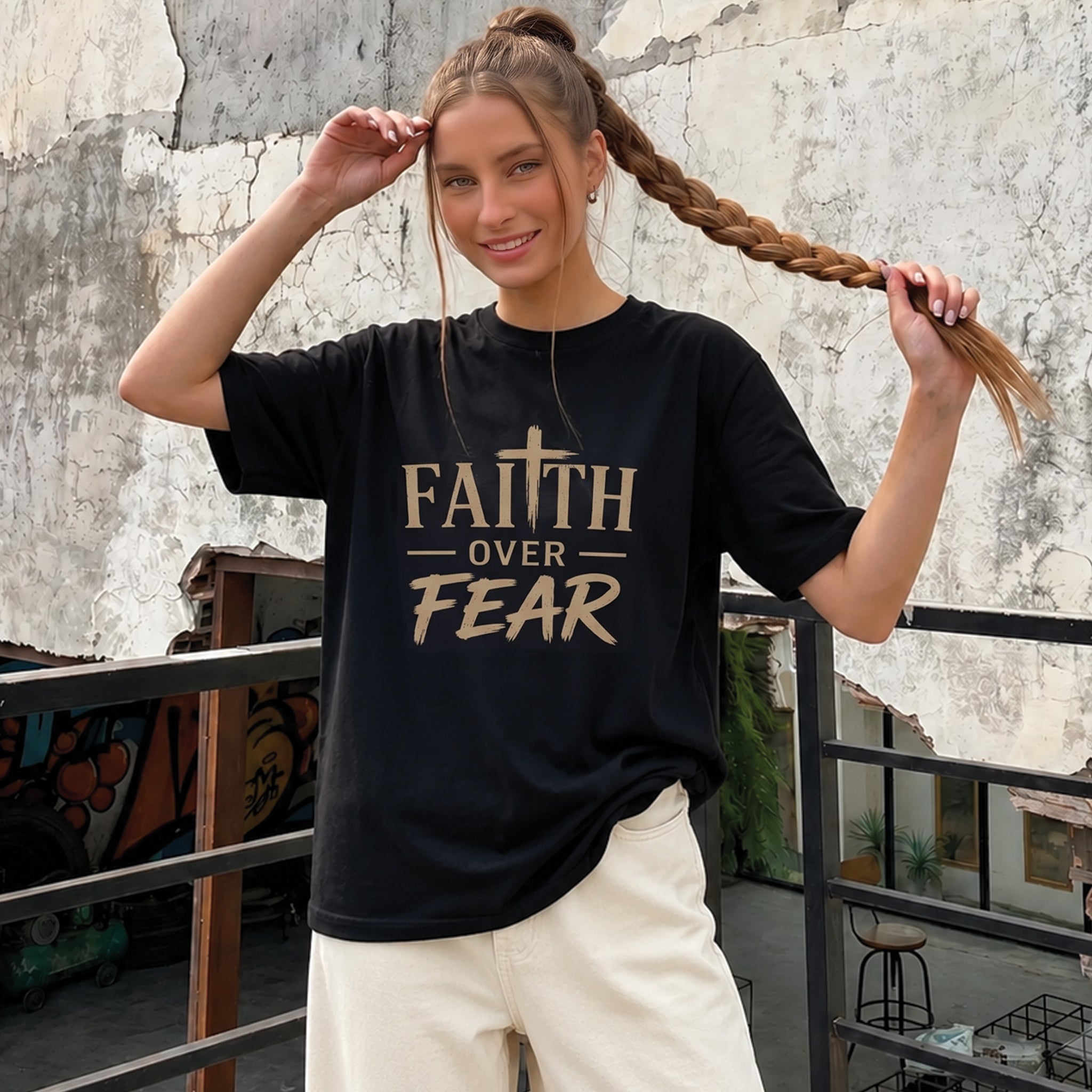 Faith Over Fear Psalms 118:6 Christian Shirt & Hoodie