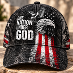 One Nation Under God American Eagle Patriotic Baseball Cap