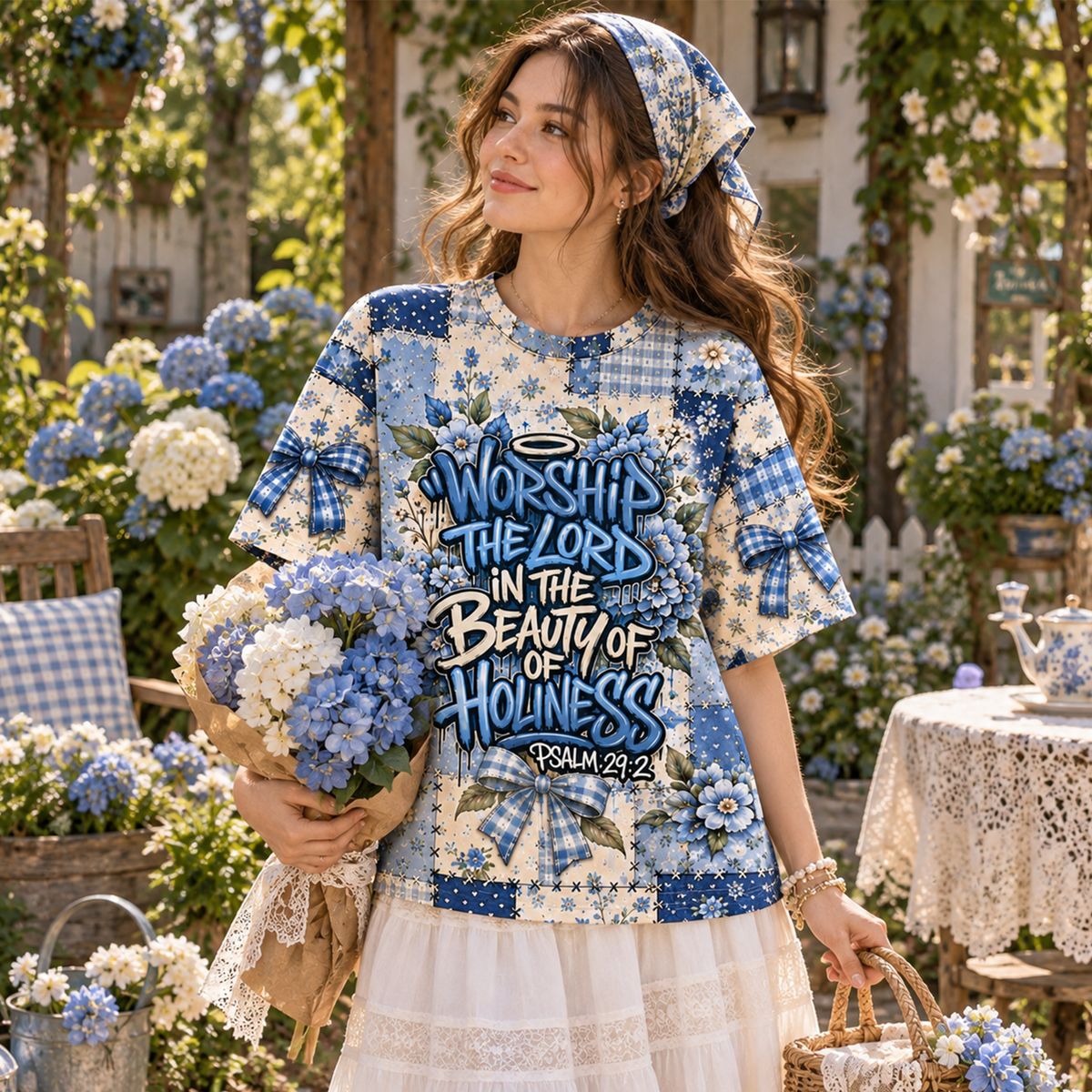Worship The Lord In The Beauty Of Holiness Psalm 29:2 Christian All Over Print Shirt