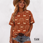 Vintage Horse Pattern All Over Print Shirt