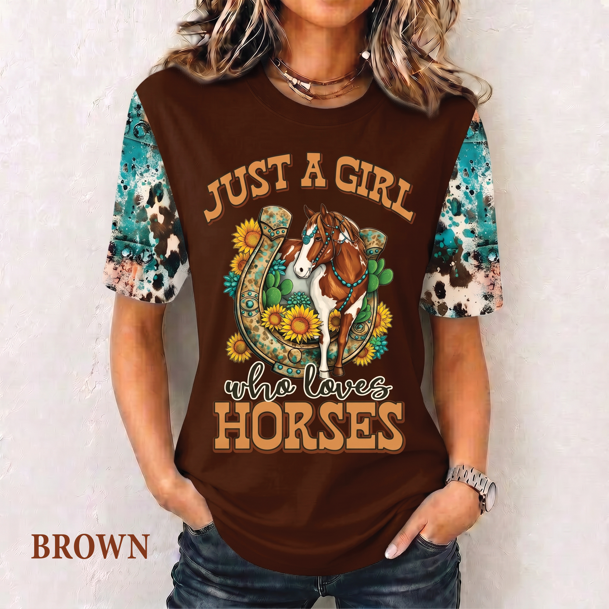 Just a Girl Who Loves Horses All Over Print Shirt, Horse Riding Shirt