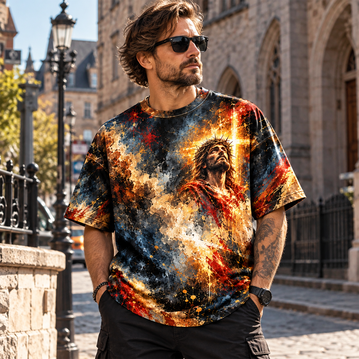 Blessed By God Loved By Jesus Led By The Spirit Christian All Over Print Shirt