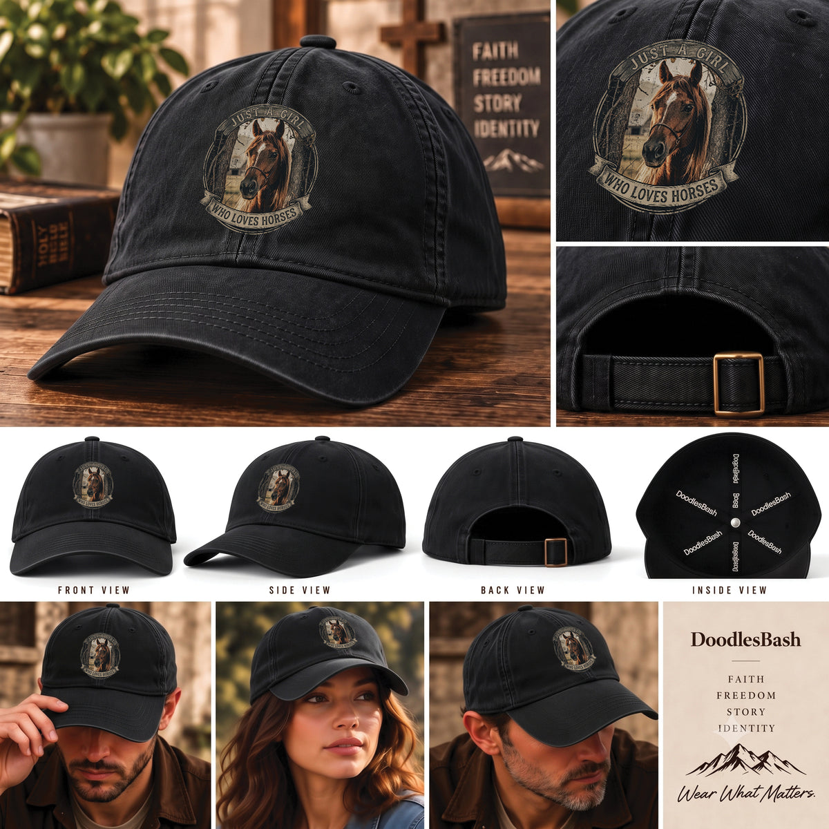 Just a Girl Who Loves Horses Baseball Cap
