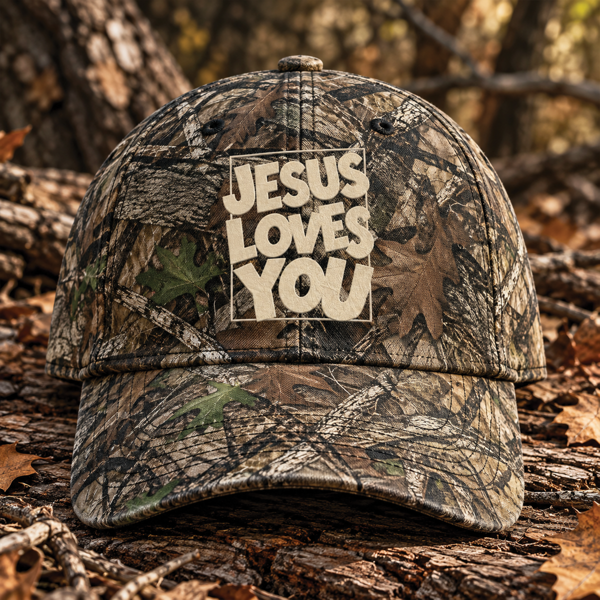 Jesus Loves You Camo Hat - Christian Baseball Cap