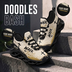 Custom Name Christian Sneakers, Walk by Faith Max Soul Shoes