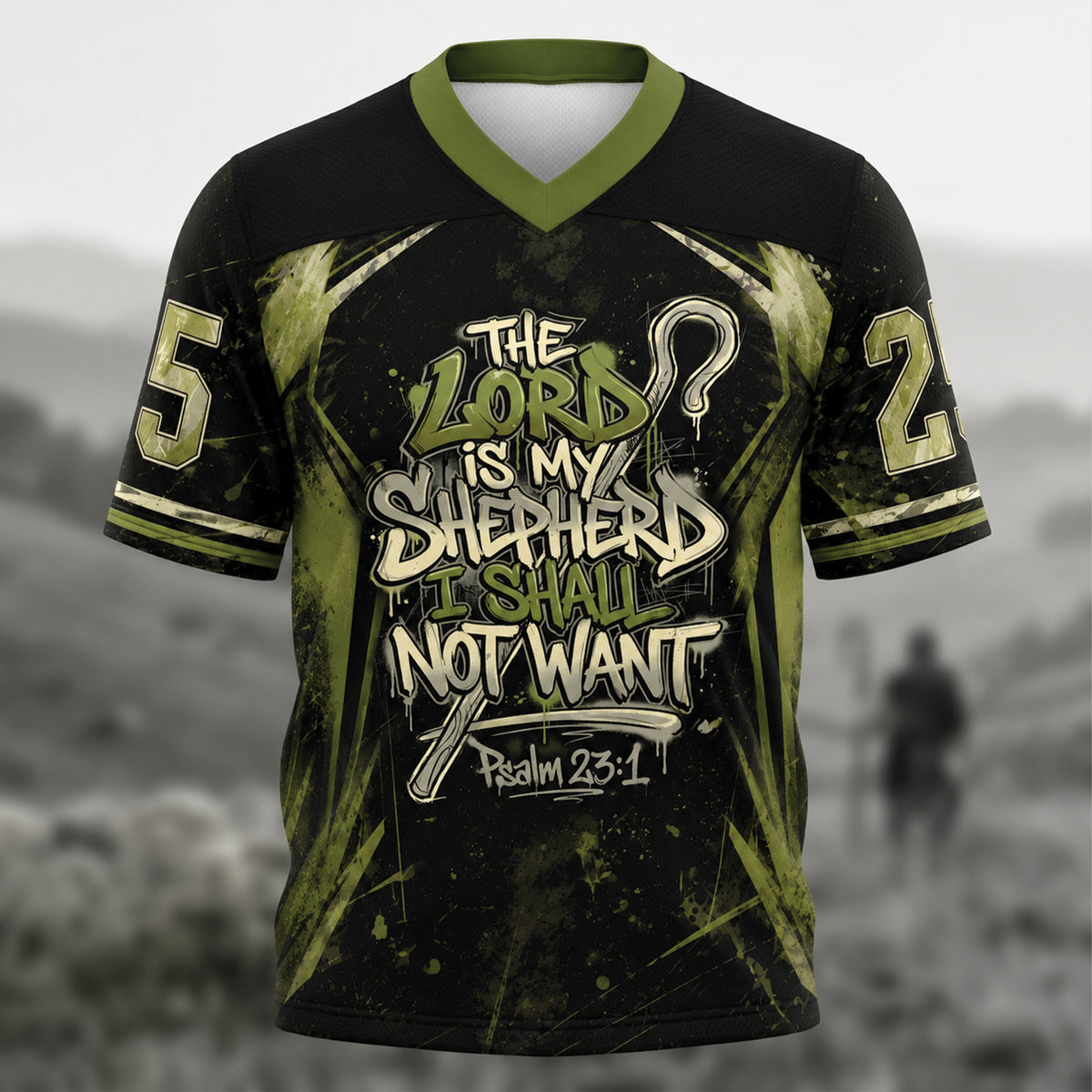 The Lord Is My Shepherd I Shall Not Want Football Jersey