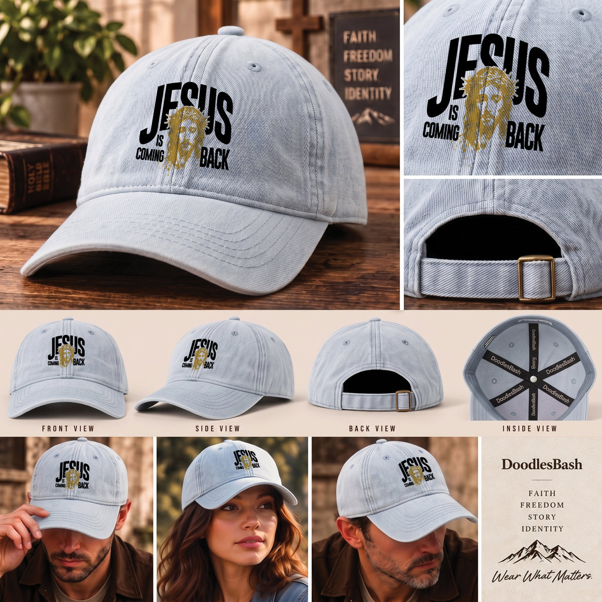 Jesus Is Coming Back Christian Hat - Religious Faith Cap