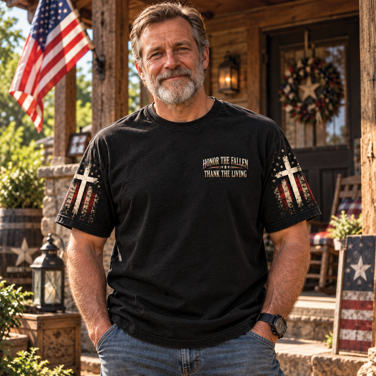 Honor The Fallen Thank The Living Veterans Memorial T-Shirt, Sweatshirt & Hoodie