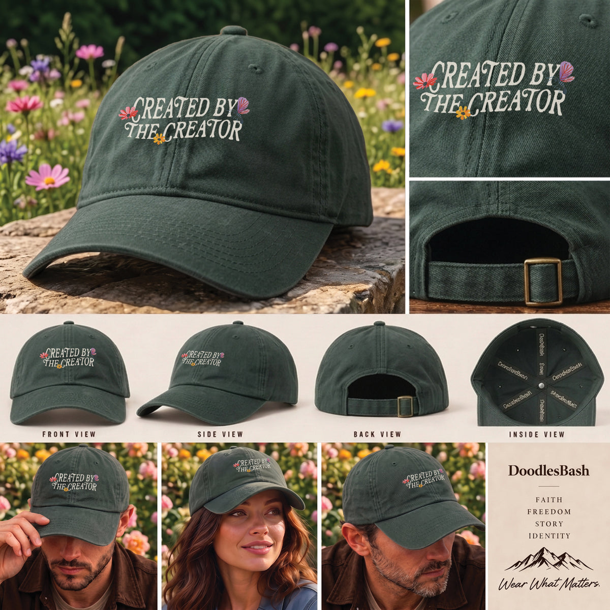 Created by the Creator Hat - Christian Cap