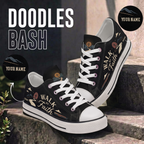 Personalized Walk by Faith Canvas Sneakers – Custom Name Christian Low Top Shoes