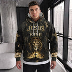 King of Kings Christian Hoodie, Jesus Is King Lion of Judah Hoodie