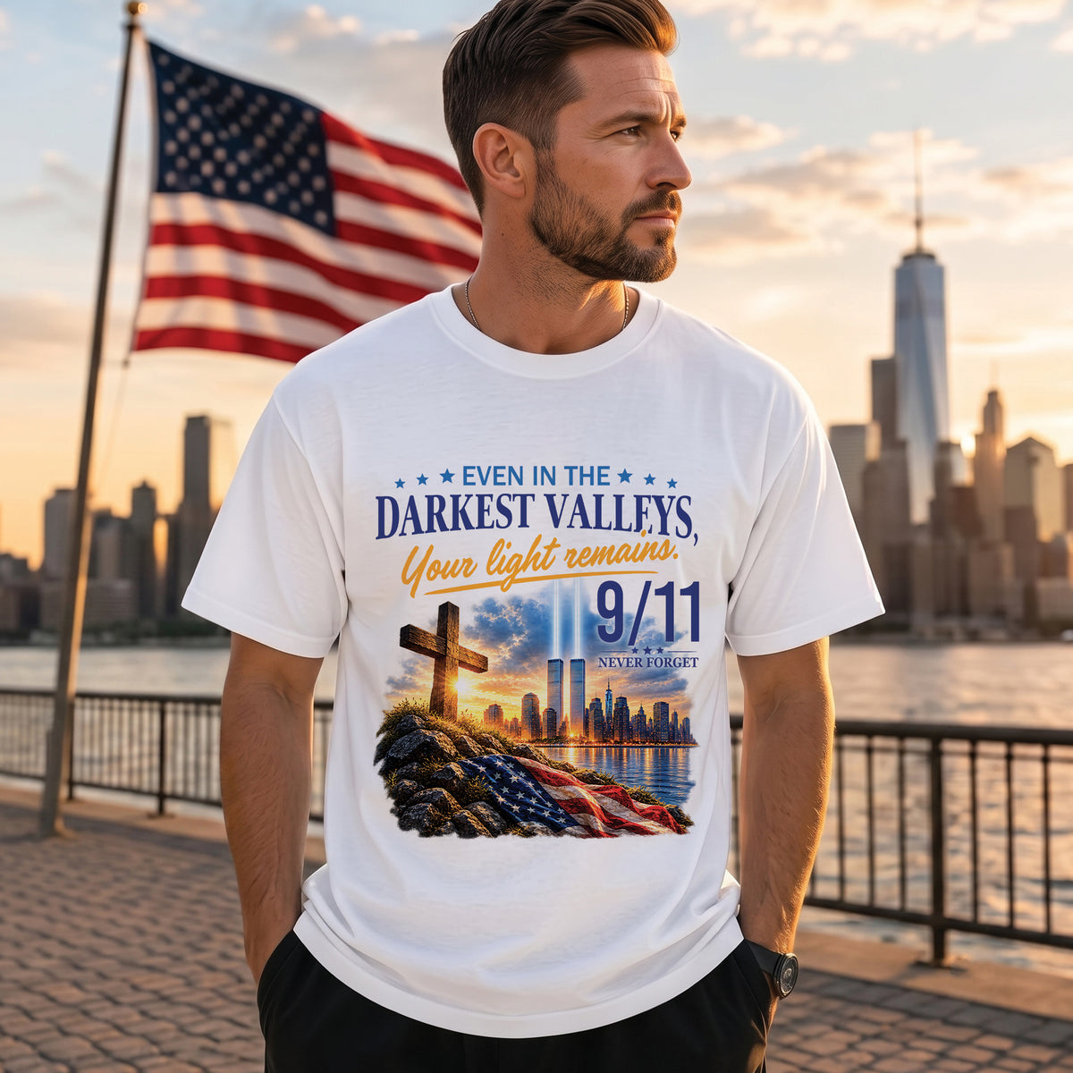 9/11 25th Anniversary Christian Shirt, Never Forget September 11 Shirt