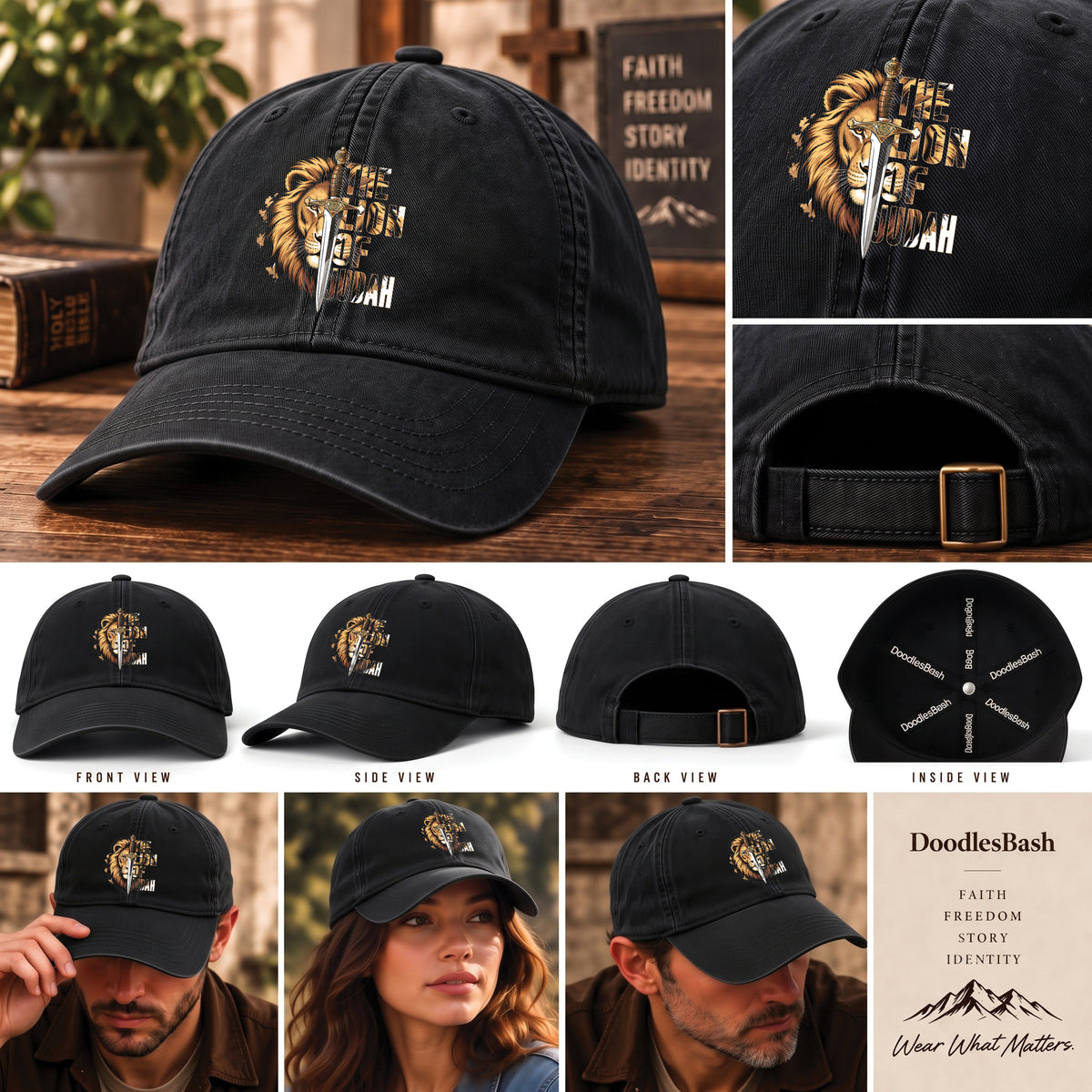 Lion of Judah Christian Hat - Sword Faith Cap