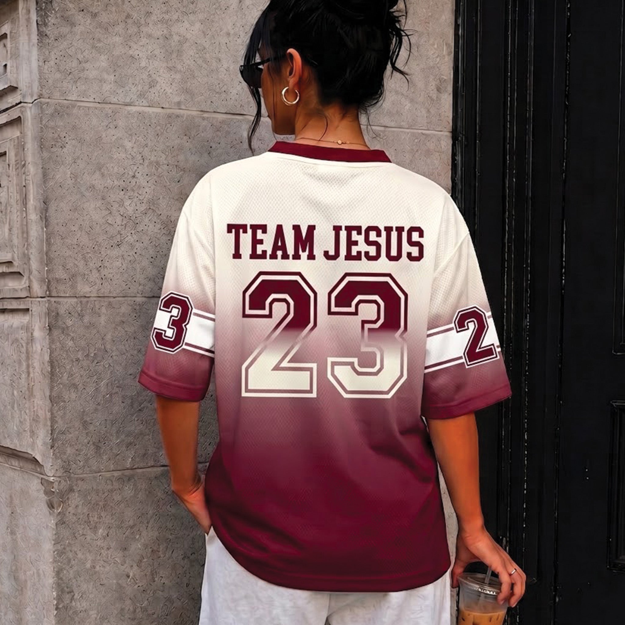 Christian Football Jersey, The Lord Is My Shepherd Faith Jersey
