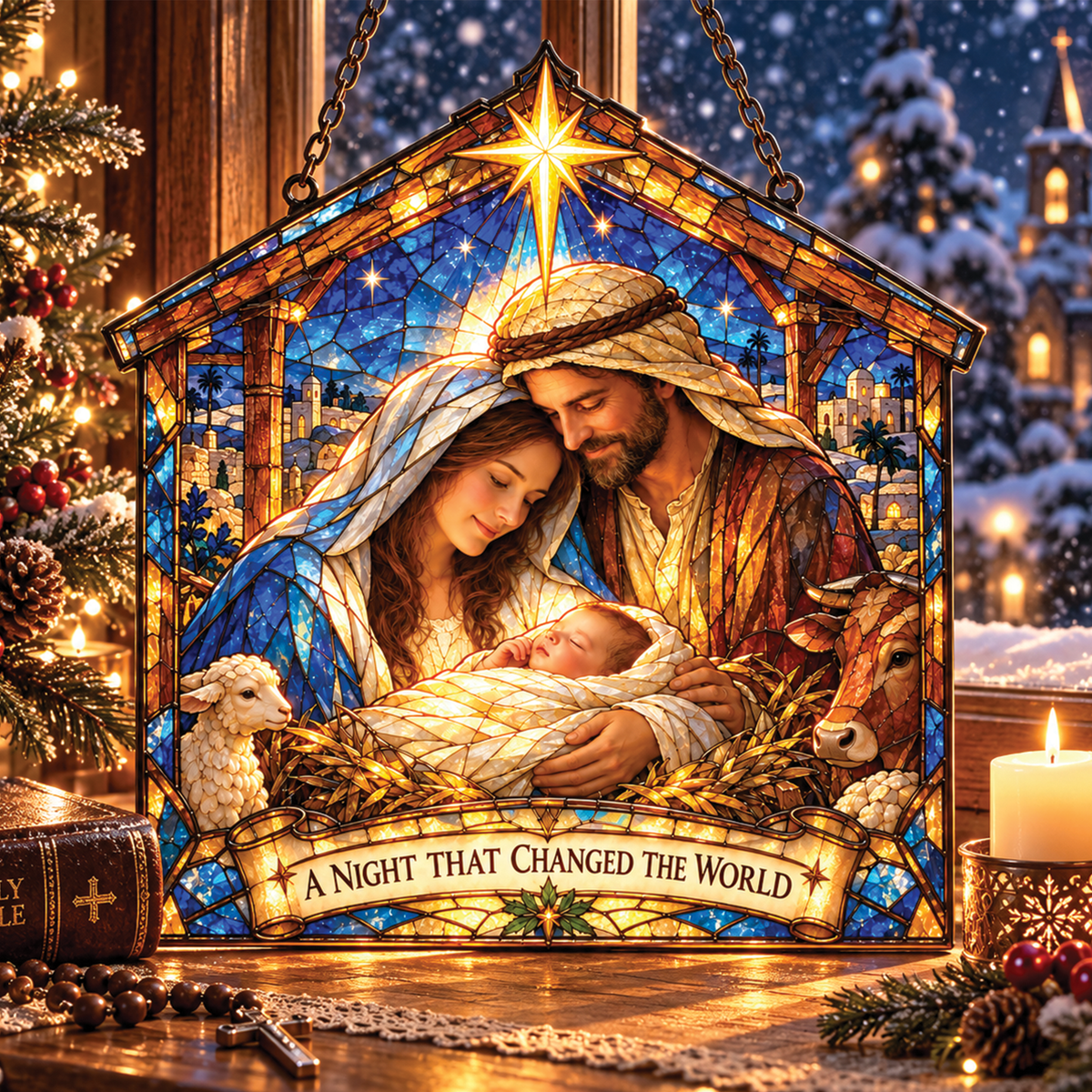 Christmas Nativity Acrylic Suncatcher