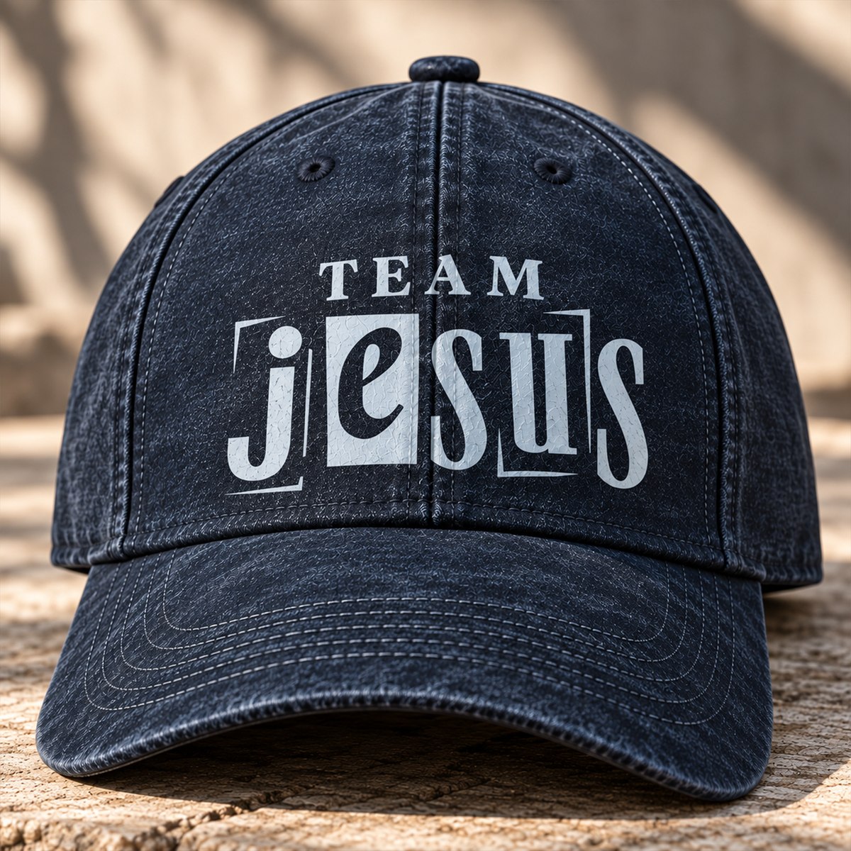 Team Jesus Christian Washed Baseball Cap
