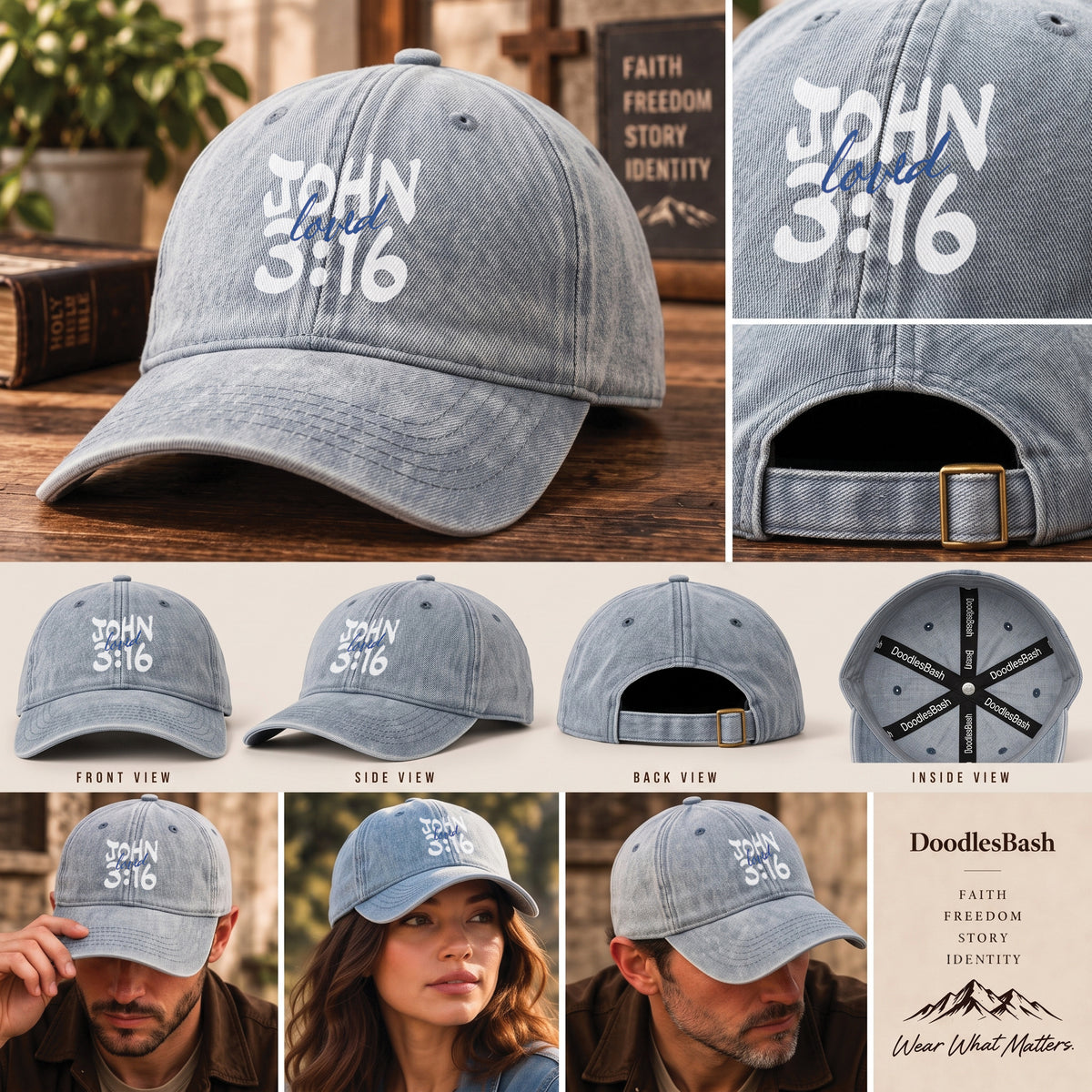 Loved John 3:16 Hat - Christian Baseball Cap