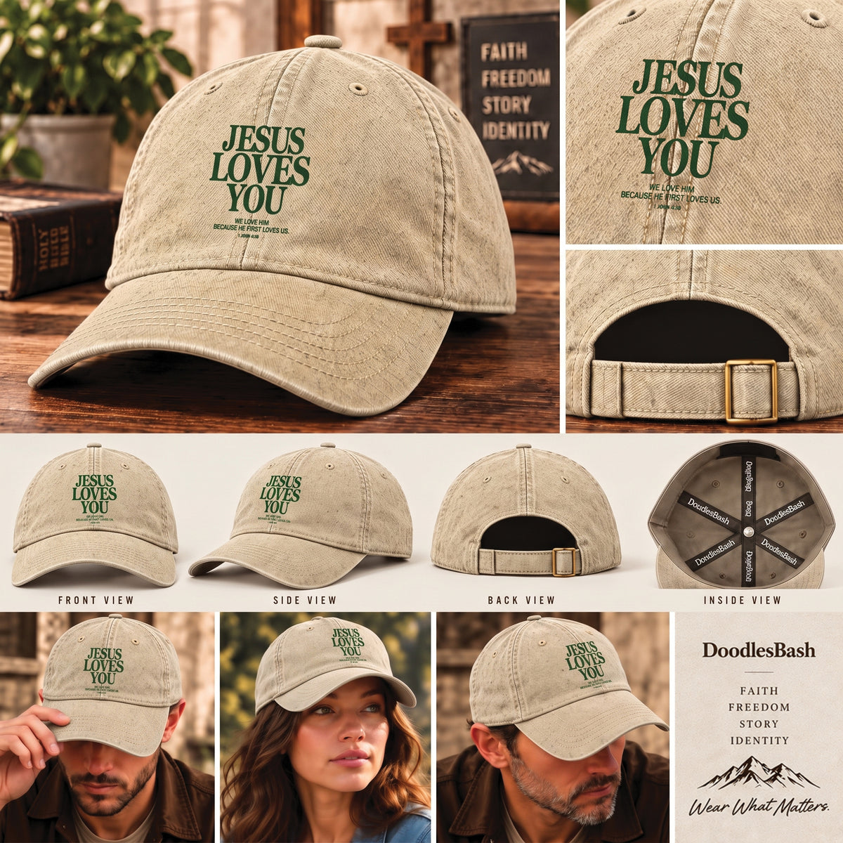 Jesus Loves You Hat - Christian Baseball Cap