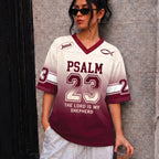 Christian Football Jersey, The Lord Is My Shepherd Faith Jersey