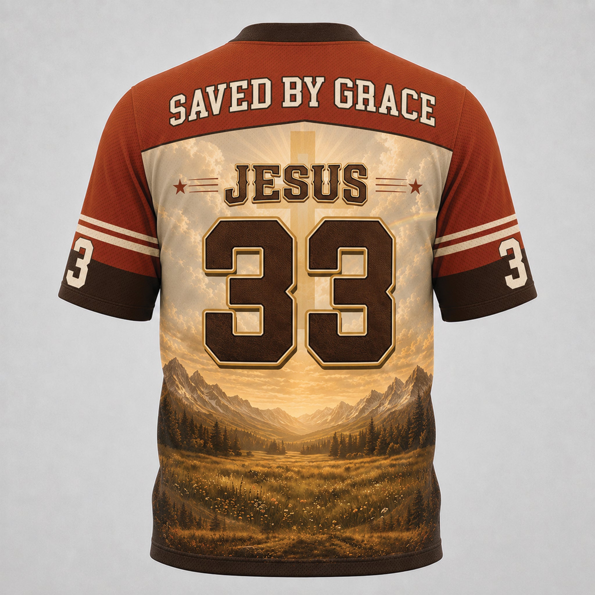 Cowboys Need Jesus Too Christian Football Jersey, Saved By Grace Western Cowboy Shirt