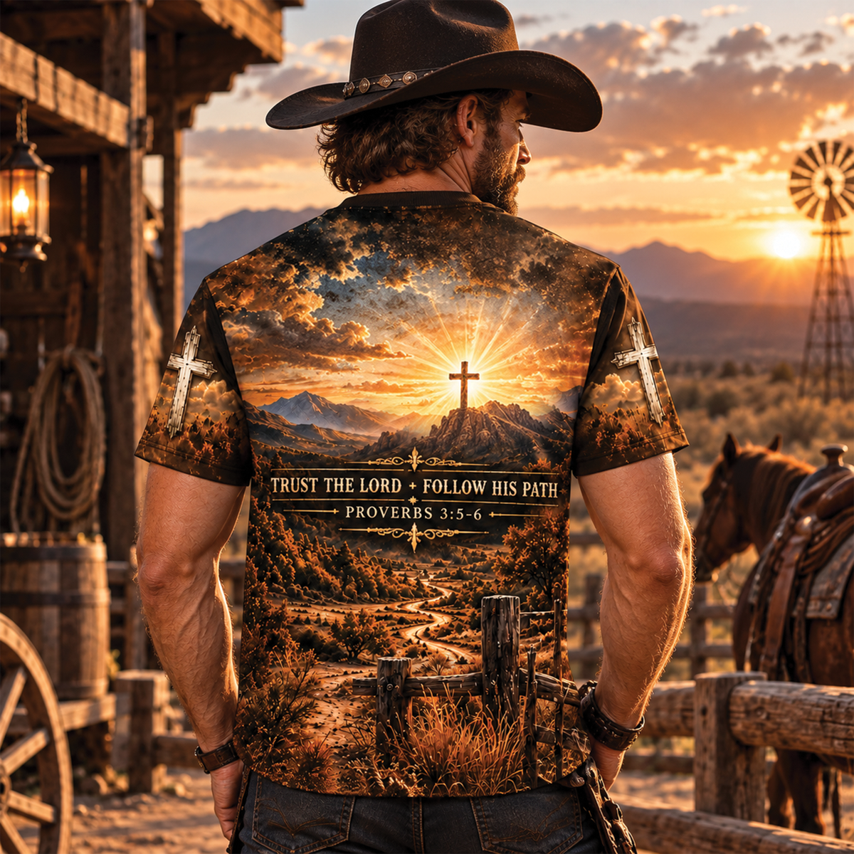 Where God Leads I Ride Christian T-Shirt, Sweatshirt & Hoodie