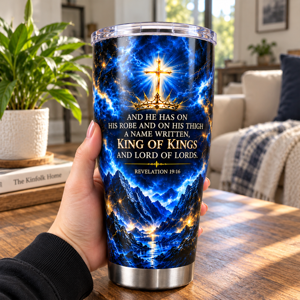 Jesus Is King Lion of Judah Christian Tumbler