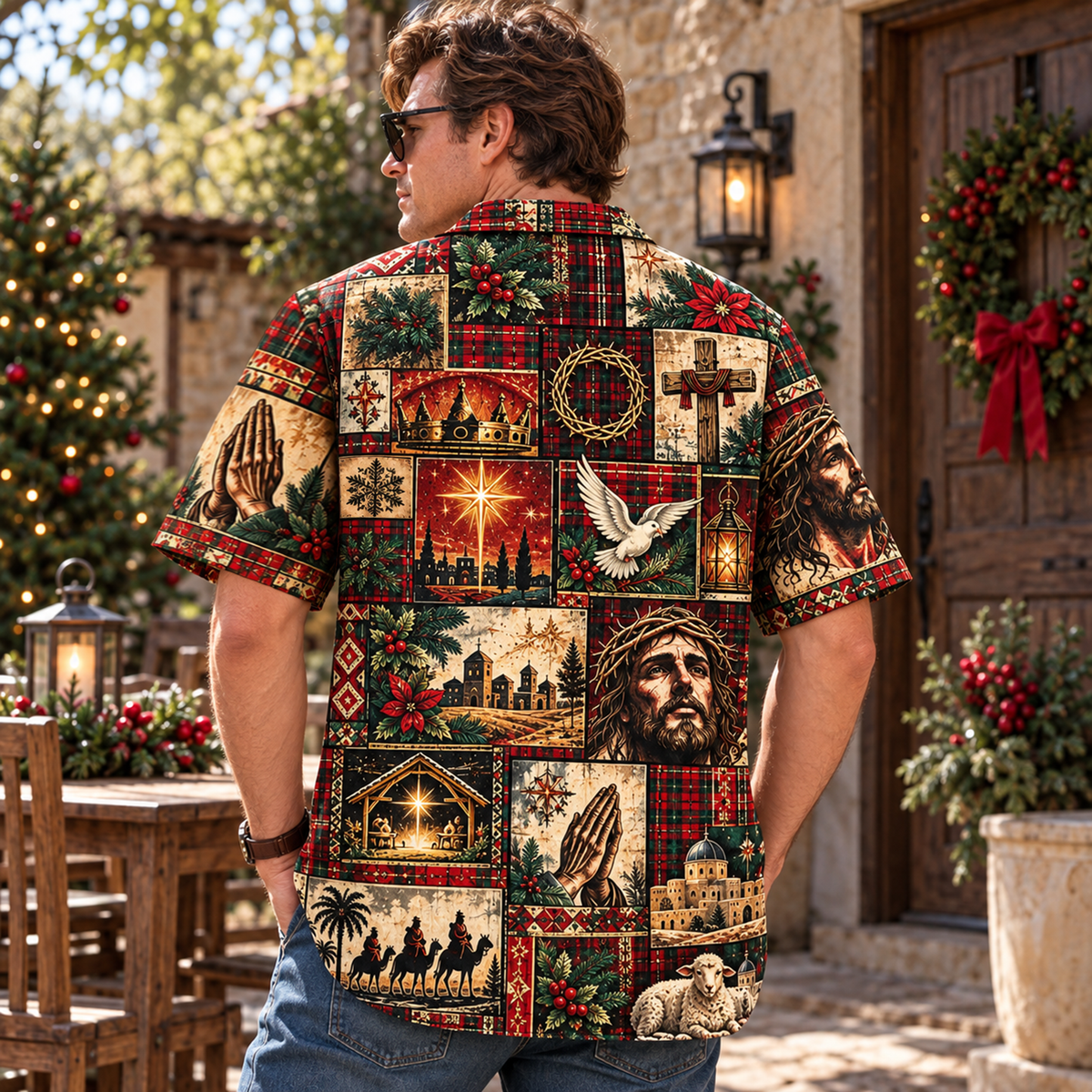 Christian Nativity Merry Christmas Hawaiian Shirt