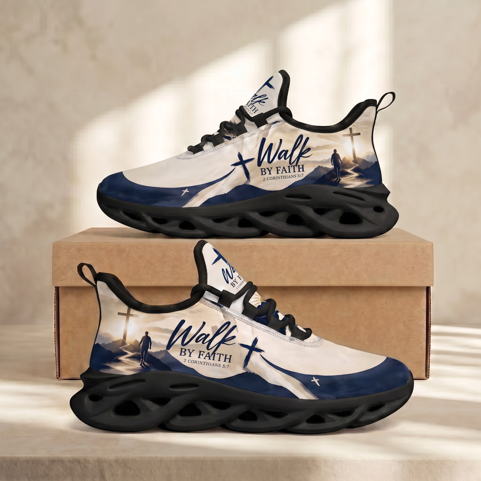 Walk By Faith Christian Sneakers, Max Soul Shoes