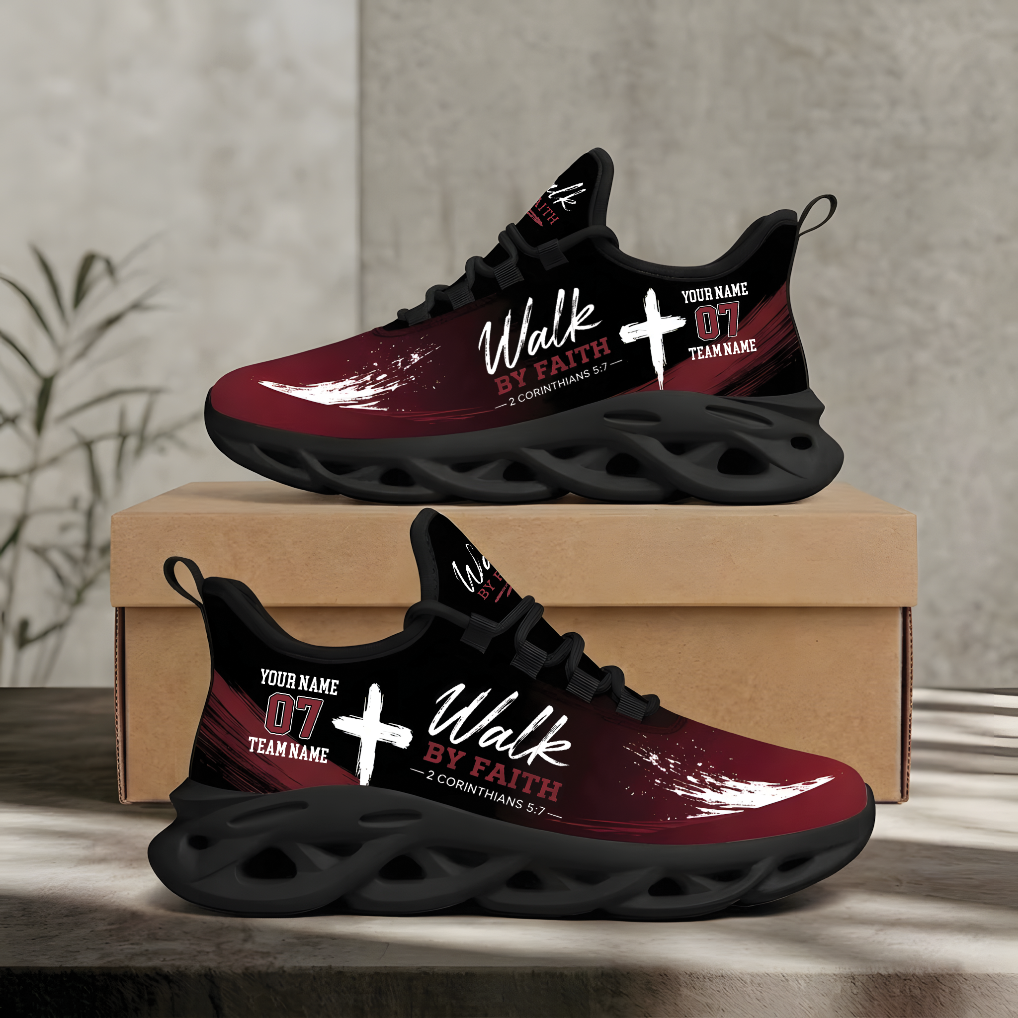 Custom Walk By Faith Unisex Sneakers, Christian Max Soul Shoes