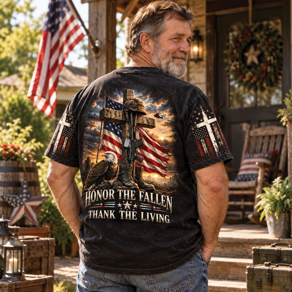 Honor The Fallen Thank The Living Veterans Memorial T-Shirt, Sweatshirt & Hoodie