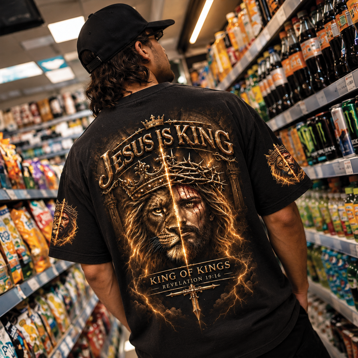Jesus Is King Lion of Judah Faith T-Shirt, Sweatshirt & Hoodie
